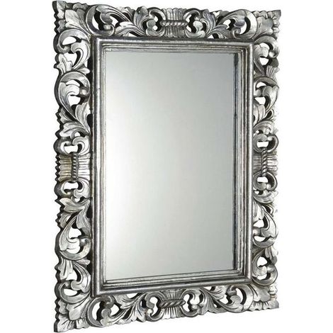Sapho Scule - Specchio con cornice, 70x100 cm, color argento IN156 (1/4)