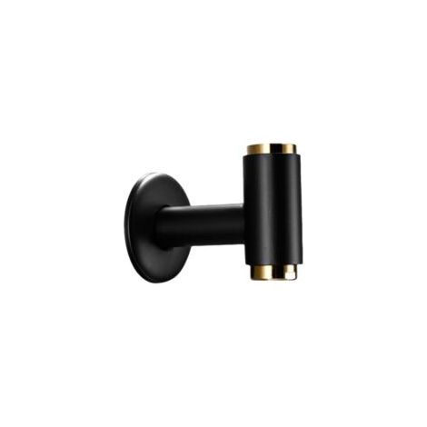 Rubinetto a parete per lavaggio mani con acqua fredda, rubinetto a parete in ottone nero per acqua fredda - Crezuo
