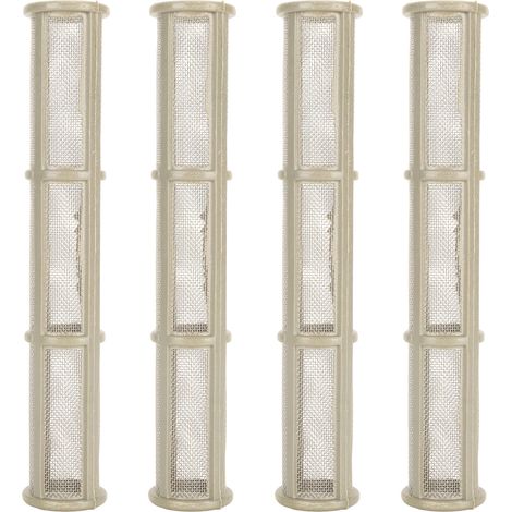 Lot de 4 filtres pour pistolet à peinture, universels et performants, compatibles avec la plupart des pistolets à peinture, gris, maille 30, 18 x 3 cm (1/5)