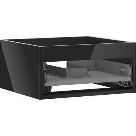 Mexen Box-A Korpus des Waschbeckenschranks 50 cm, 1 Schublade, schwarzer Glanz - 91AX0-0500-235-1-70 (1/4)