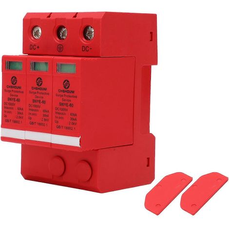 Überspannungsschutzgerät für Photovoltaikanlagen, DC 1000 V, 60 kA, Verteilerkasten, orange