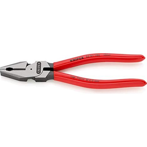 Knipex Pinza Universale Tipo Forte Bonderizzata Nera, Rivestiti in Resina Sintetica 180 Mm 02 01 180 (1/4)
