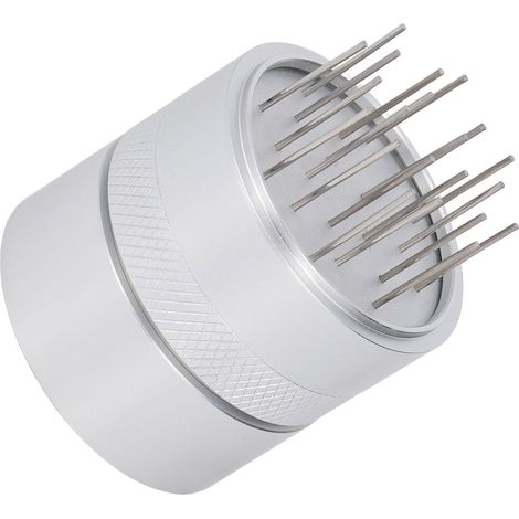 Distributeur de café à aiguille avec base, dispersion efficace, en acier inoxydable résistant à la rouille, agitateur à café manuel argenté, 53 mm/2,1 po (1/5)
