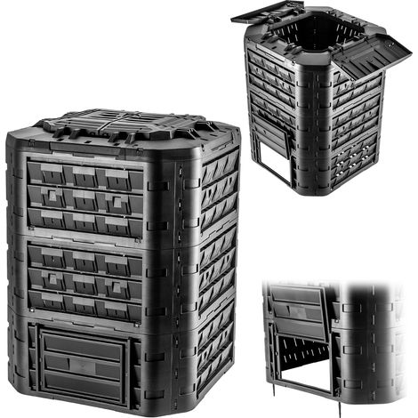 KADAX Composteur de Jardin Grand Engrais Modulaire Toute Année Résistant au Gel 950L