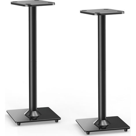 Universal 808 mm Height Bracket with Glass Base for Satellite Speakers, Integrated Cable Management for Teufel JBL Sony etc. Maximum Load 10 kg (1/5)