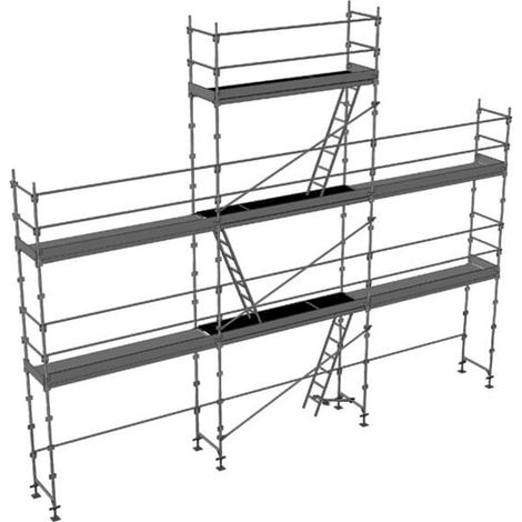 Ponteggio 68m² - Struttura + Piani - Versione Aste - DUO68-PI-SP (1/4)