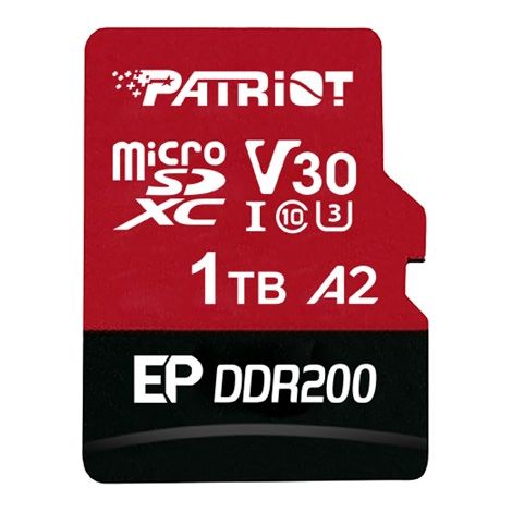 Carte microSDXC Patriot EP DDR200 1 To 160/120 Mo/s U3 (1/5)