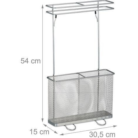 Portaombrelli in metallo di design moderno per ingresso ufficio 54 x 30,5 x 15 cm in acciaio nero 130014124