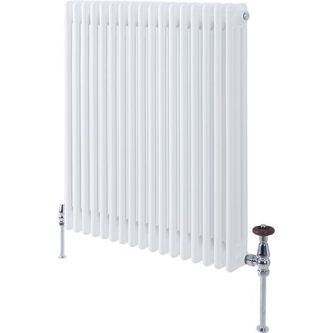 Milano Windsor White Cast Iron Style Triple Column Horizontal Radiator - 750mm x 785mm (1/4)