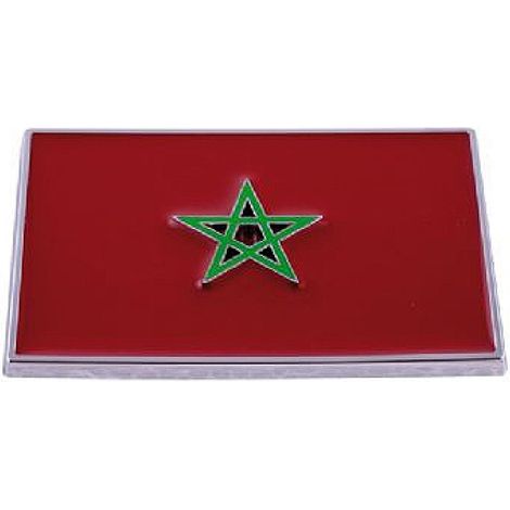 Sticker 3D - Drapeau Maroc - 70x50mm
