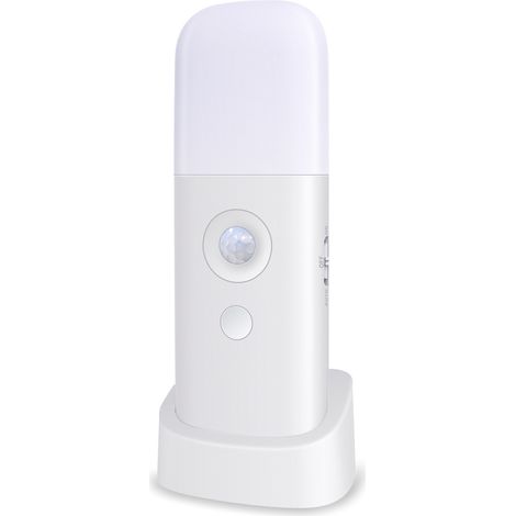 Veilleuse à détecteur de mouvement, veilleuse à intensité variable avec 5 niveaux de luminosité, batterie rechargeable 2000 mAh, idéale pour chambre d'enfant, chambre à coucher, couloir.