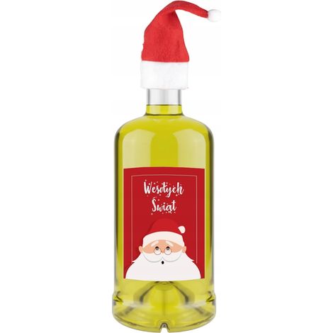 Bouteille de liqueur de vin TADEK 500 ml, étiquette chapeau de Père Noël, cadeau 0,5 l
