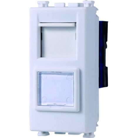 ETTROIT Modulo presa dati RJ45 CAT6 connettore di rete compatibile Vimar Arke colore bianco , VA2356B (1/2)