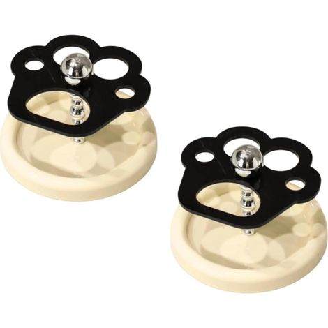 Soporte para cepillos de dientes con forma de gatito blanco con patitas para una organización elegante del baño, accesorio de baño impermeable (2 piezas) (1/5)