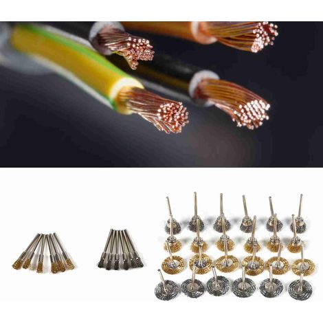Ensemble de 36 Pads de Polissage en Fil de Cuivre et Acier pour Outils Rotatifs - KZQ (1/5)