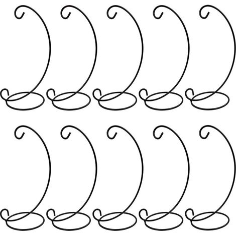 Lot de 10 supports de décoration en fer à suspendre pour décoration, globe en verre, terrarium, boule et mariage à la maison (1/5)
