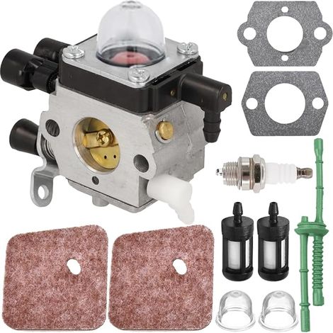 ZAMDOE FS38 Carburateur pour Stihl FS 38 FS55R FS45 FS46 FS55 FS55C FS 55R 2-Mix débroussailleuses Remplacement pour ZAMA C1Q-S282 4140 120 0623 41401200623B (après 2013-2015) (1/5)
