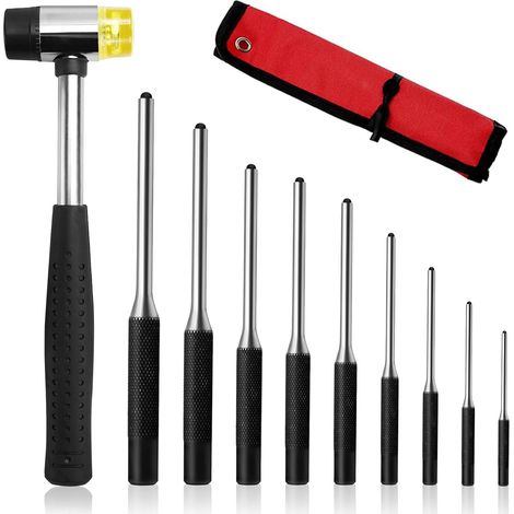 Set di 9 punzoni per spine da 1,5 mm a 8 mm 40 CR-V - Set di punzoni per spine da 1/16" 5/64" 3/32" 1/8" 5/32" 3/16" 7/32" 1/4" 5/16" (1/5)