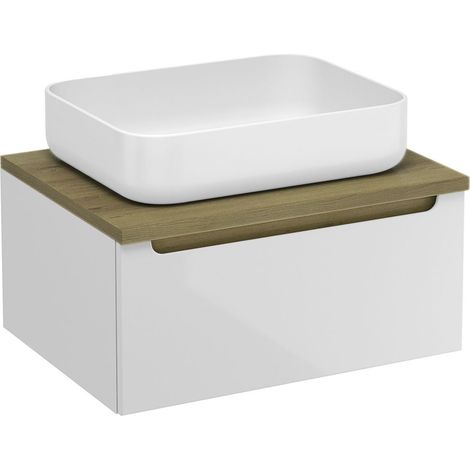 Naturel Mobile bagno Natural Stilla 60x30x45 cm bianco (STILLAD06007DBK)
