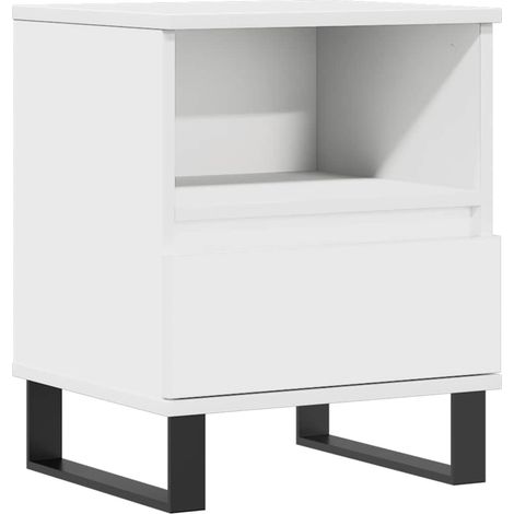 Maison Exclusive - Comodino Bianco 40x35x50 cm in Legno Multistrato