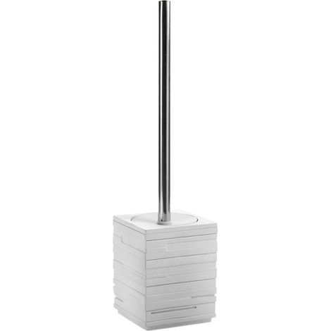 Scopino per wc Quadrotto da appoggio in resina bianco di Gedy (1/3)