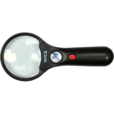 Lupa con dos lentes 3x/45x con iluminación LED - Yato (1/4)