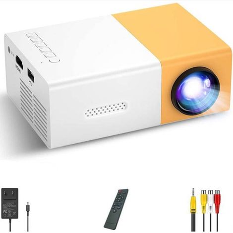 Tragbarer Mini-Cartoon-Projektor, kleiner Videoprojektor als Geschenk für Kinder, Filmprojektor für den Außenbereich, LED-Projektor für Heimkino (YG300Pro-Projektor) (1/5)