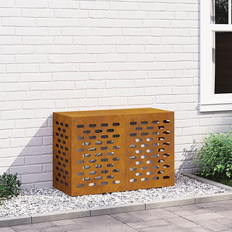 vidaXL Copertura per condizionatore d'aria Ruggine 90 x 40 x 60