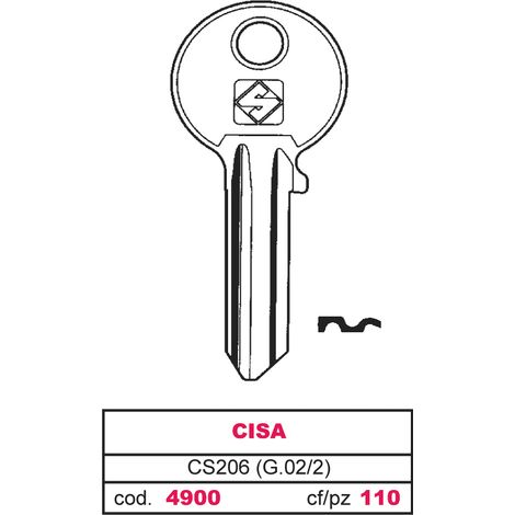 Silca CHIAVE ASC CS206 (G.VAC 2) CISA 100.00 pz