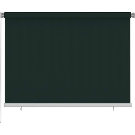 vidaXL Store roulant d'extérieur 205 (l) x 140 (H) cm vert foncé HDPE (1/5)