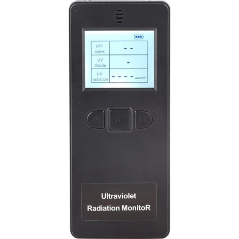 Rilevatore di radiazioni, rilevatore di radiazioni ultraviolette digitali portatili LCD 0-3000w/Cm² Tester per misuratori UV UVI ABS con display della temperatura Misuratore a doppio uso per casa, uff (1/4)