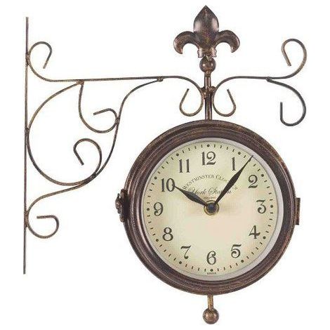 Smart Garden York Station Platform Indoor Outdoor Garden Clock Thermometer (1/3)