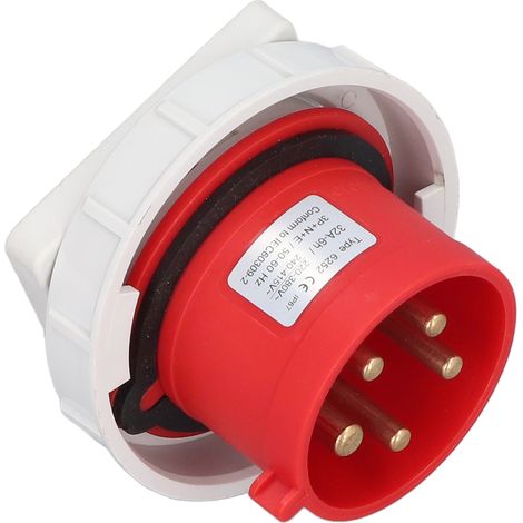 Industriesteckdose IP67 wasserdicht, Luftfahrtanschluss 3P+N+E 32A AC 220-380V 240-415V (1/5)