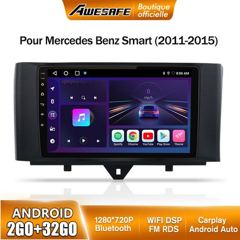 AWESAFE Autoradio Android 13 pour Mercedes Benz Smart (2011-2015) 2Go+32Go 9'' écran Tactile Carplay GPS Bluetooth Android Auto (1/5)