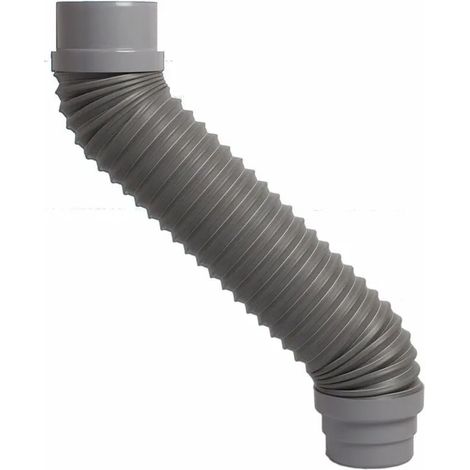 Raccord extensible MULTICOUDE pour évacuation, longueur réglable 270-650 mm, diamètre 100 mm, raccord femelle double, adaptable et flexible pour conduit PVC, pièce de plomberie universelle.