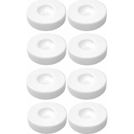 – Lot de 8 patins glisseurs universels en plastique 40 x 10 mm – Fixation M8 à visser – Pour surfaces dures et meubles stables (1/3)
