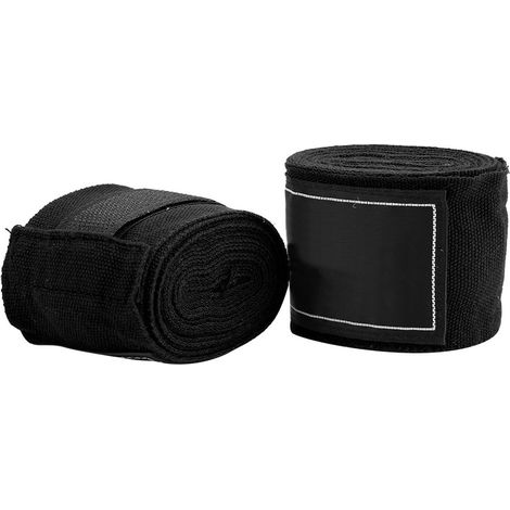 Stück 2,5 m elastische Bandagen für Boxen, Sanda, Muay Thai, MMA, Taekwondo (Schwarz) (1/5)