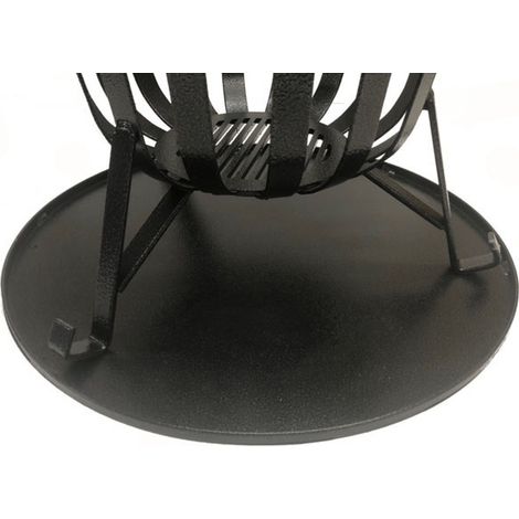 Brazier Ash Pan - Steel - L50.8 x W50.8 x H0.8 cm - Black
