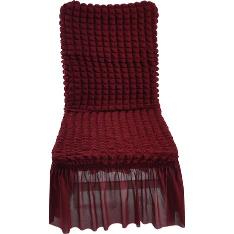 Housses extensibles pour chaises de restaurant avec jupe, housses de chaises pantoufles pour cuisine, salle à manger, hôtel, cérémonie, banquet (1/5)