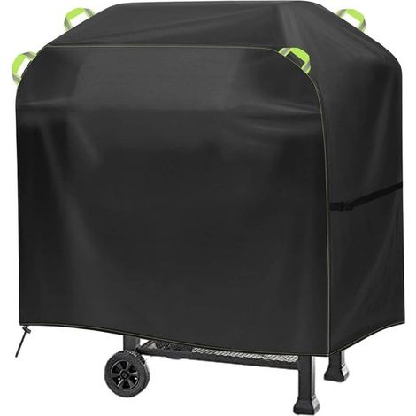 Telo di copertura per barbecue 145 x 117 x 61 cm. Copertura protettiva per barbecue rettangolari o carrelli per barbecue. Tessuto Oxford nero, ideale per l'uso esterno. (1/5)
