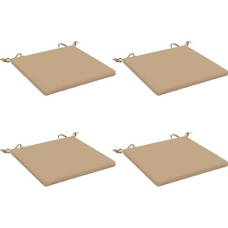 Coussins de siège 4 pièces SOEST 4 pc 100 % polyester Sable vidaXL