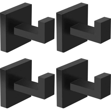 Set mit 4 robusten Handtuchhaken aus Edelstahl für Badezimmer, Bademantel und Mantel