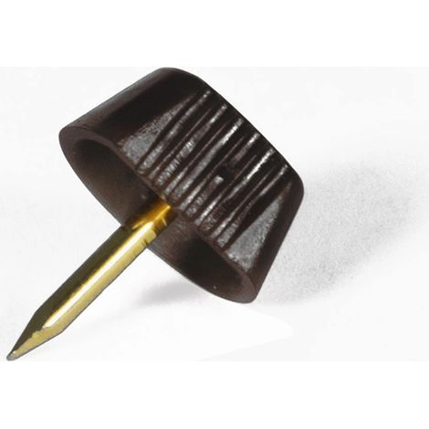 reggipiani con chiodo in plastica nera 16 pz.