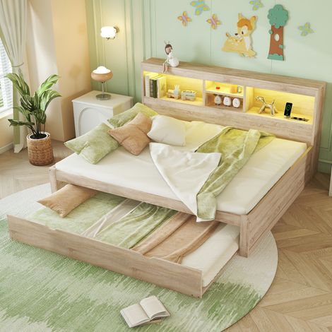 Letto Estraibile 140x200 cm con Naturale (1/5)