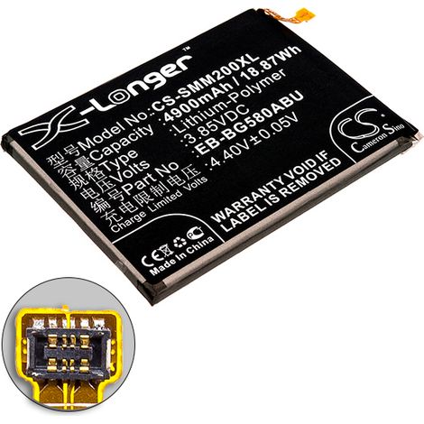 NX - Batterie téléphone, smartphone, GSM pour Samsung 3.85V 4900mAh - EB-BG580ABUGH82-1 (1/3)