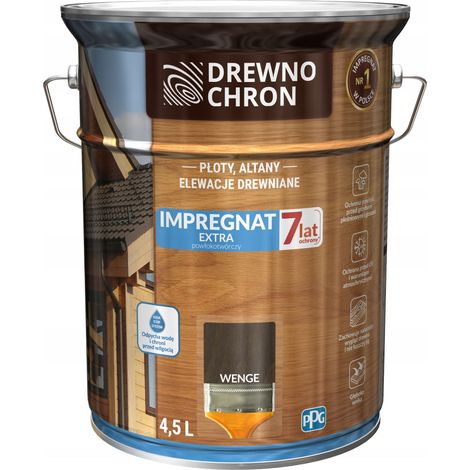 Película formadora de película Drewnochron Extra Impregnation para cercas de madera, cenadores y espacios de madera wengué, 1 unidad.