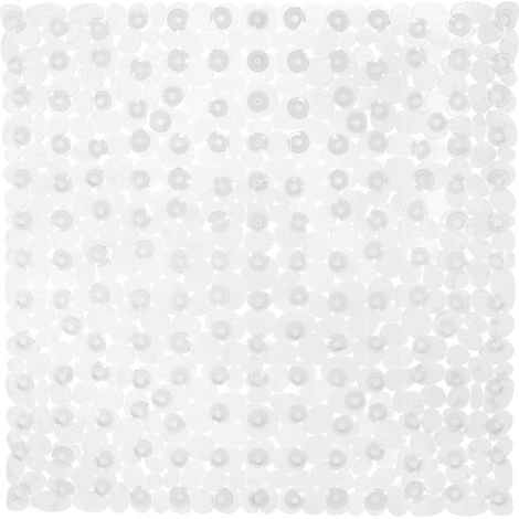 Tappetino doccia antiscivolo quadrato decorativo per bagno 0,5 x 53 x 53 cm in PVC grigio 130008746