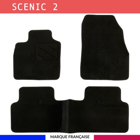 Tapis de voiture - Sur Mesure pour SCENIC 2 (2003 - 2009) - 3 pièces - Tapis de sol antidérapant pour automobile (1/4)