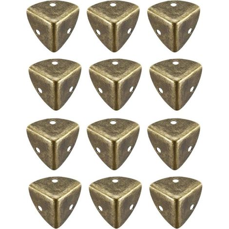 Protections de boîte Sourcing Map, bord métalliques 26 x mm (12 pièces) - Teinte bronze
