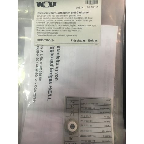 Wolf 8610611 - Rehabilitation set for wall-mounted boiler and floor-standing gas boiler CGB/TGC-24
